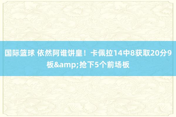 国际篮球 依然阿谁饼皇！卡佩拉14中8获取20分9板&抢下5个前场板