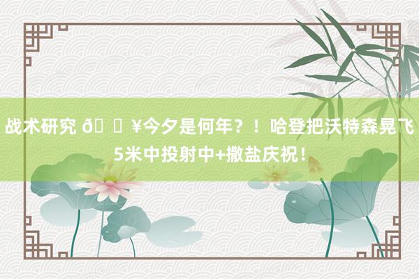 战术研究 💥今夕是何年？！哈登把沃特森晃飞5米中投射中+撒盐庆祝！