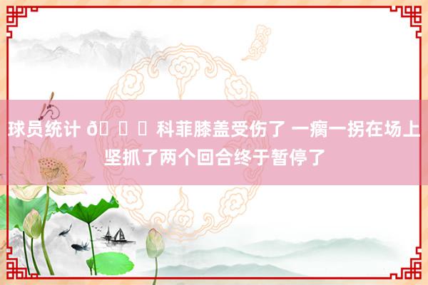 球员统计 😐科菲膝盖受伤了 一瘸一拐在场上坚抓了两个回合终于暂停了