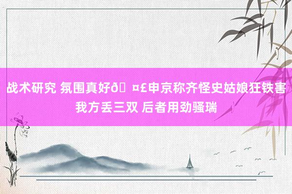 战术研究 氛围真好🤣申京称齐怪史姑娘狂铁害我方丢三双 后者用劲骚瑞