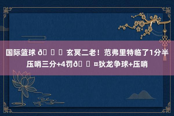 国际篮球 🚀玄冥二老！范弗里特临了1分半压哨三分+4罚😤狄龙争球+压哨