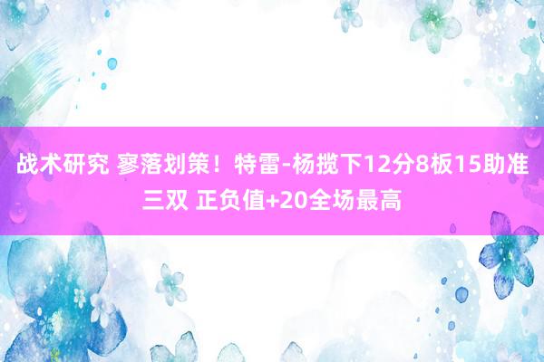 战术研究 寥落划策！特雷-杨揽下12分8板15助准三双 正负值+20全场最高