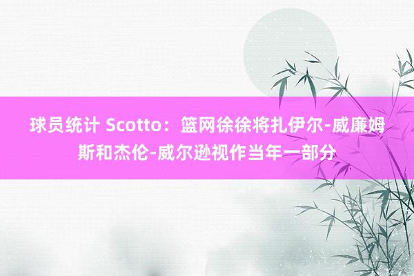 球员统计 Scotto：篮网徐徐将扎伊尔-威廉姆斯和杰伦-威尔逊视作当年一部分