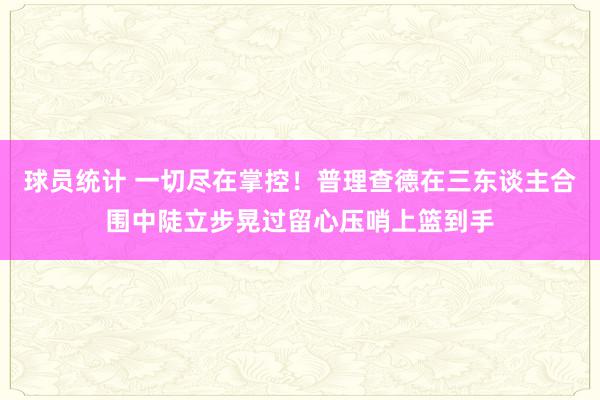 球员统计 一切尽在掌控！普理查德在三东谈主合围中陡立步晃过留心压哨上篮到手