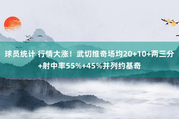 球员统计 行情大涨！武切维奇场均20+10+两三分+射中率55%+45%并列约基奇